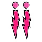 Miayon 1 Pair Women Fashion Earrings Retro Delicate Neon Earrings Lightning Drop Hook Earrings