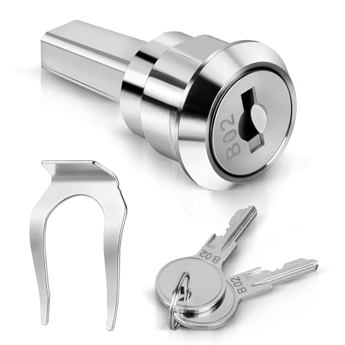 A Set Silver Universal Stainless Toolbox Locks with Keys Toolbox Iron Cabinet Insert Linkage Drawer Lock Set 180 Rotation Unlocking Cabinet Hardware