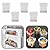 EYNEL 5-Piece Clear Plastic Multi-Purpose Organizer Bins, Fridge Side Door Storage Box Set for Refrigerator, Cabinet, Pantry - Storage for Small Items, Fruits, Vegetables