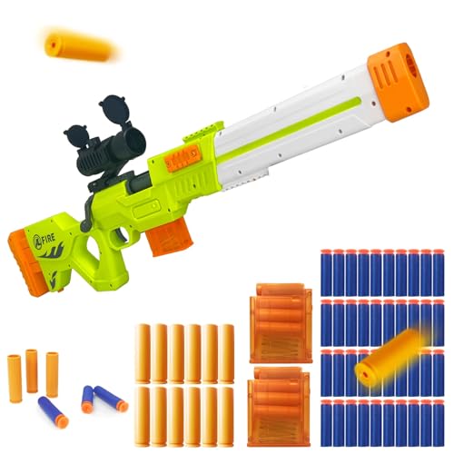 UNIKONIO Spielzeug Blaster mit Schaumstoff Pfeilkugeln, Sniper Toy Gun, Spielzeugpistole mit Schaumstoff Pfeilkugeln, Spielzeugpistolen für Jungen Mädchen Kinder, Blaster Pistolen zum Schießen
