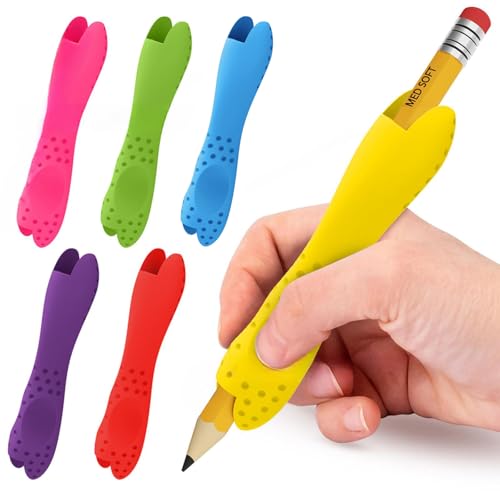 Poignées ergonomiques pour stylos d ' aide à l ' écriture, en Silicone souple, porte-crayon, pince pour, étudiants en bas âge, écriture manuscrite, de poignée pour adulte – vue 8