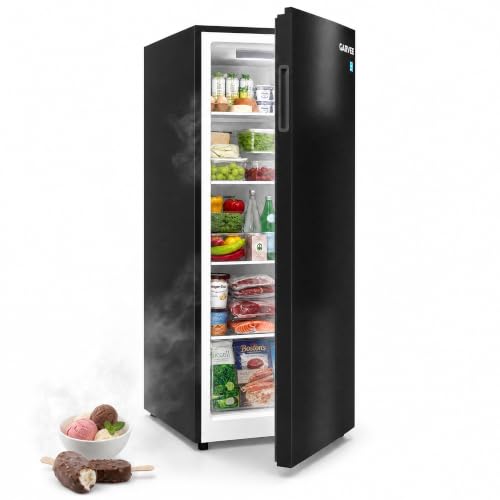 Image of 11 Cu.Ft Upright Freezer, Single Door Stand Up Freezer with Adjustable Shelves, Mechanical Temperature Control, Freestanding Deep Freezer for Garage, Kitchen, Home Use