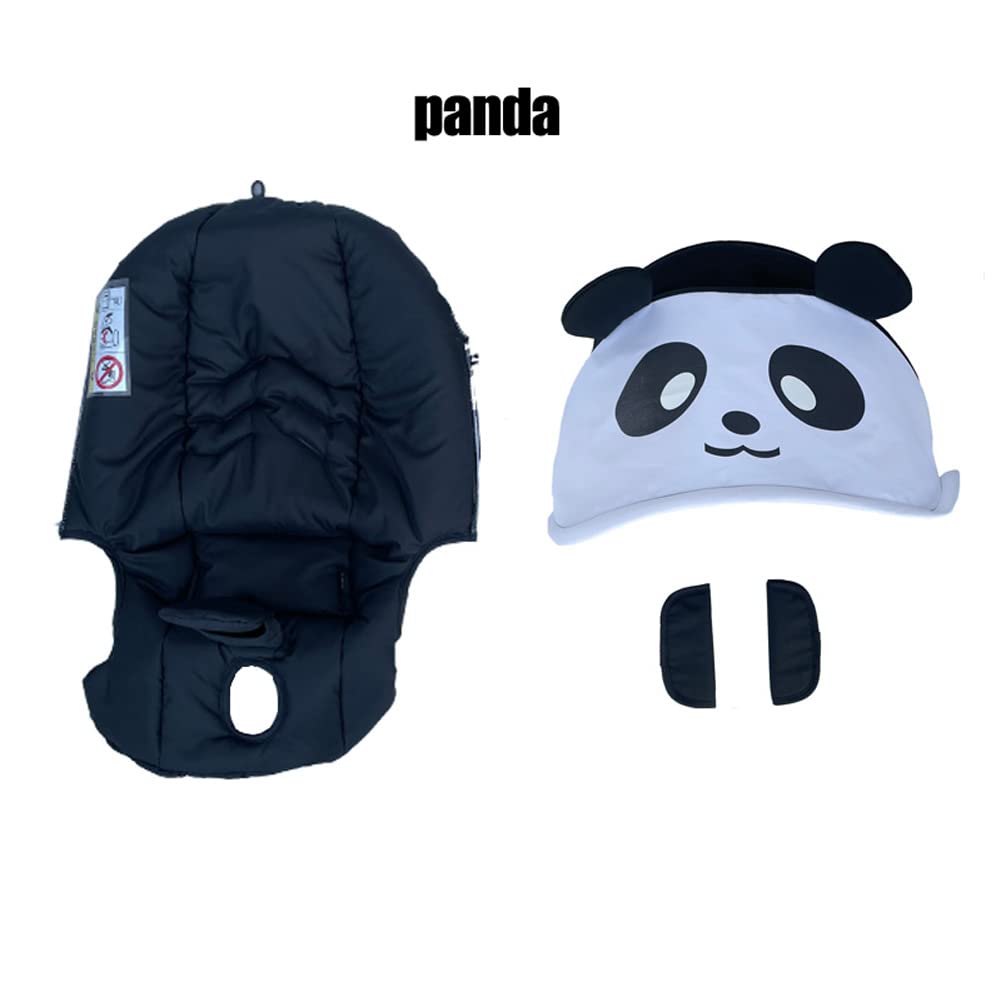 Akcesoria do wózka dziecięcego Zestaw do zmiany ubrania, osłona przeciwsłoneczna i poduszka do siedzenia Kompatybilne z wózkiem Doona (kolor panda)