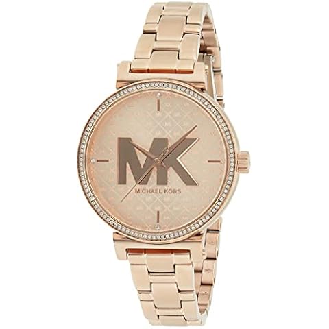 Reloj Michael Kors Sofie dorado rosa con correa de acero inoxidable Cover