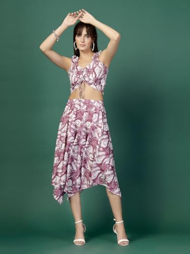 Image of OOMPH! Long Skirts for Women with Handkerchief Hem