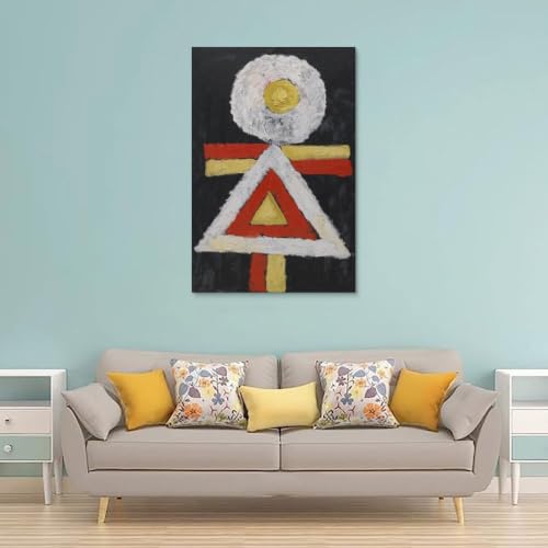 Expressionnisme abstrait Marsden Hartley tableau art mural g&eacute;om&eacute;trique moderne toile 50x75 - 2