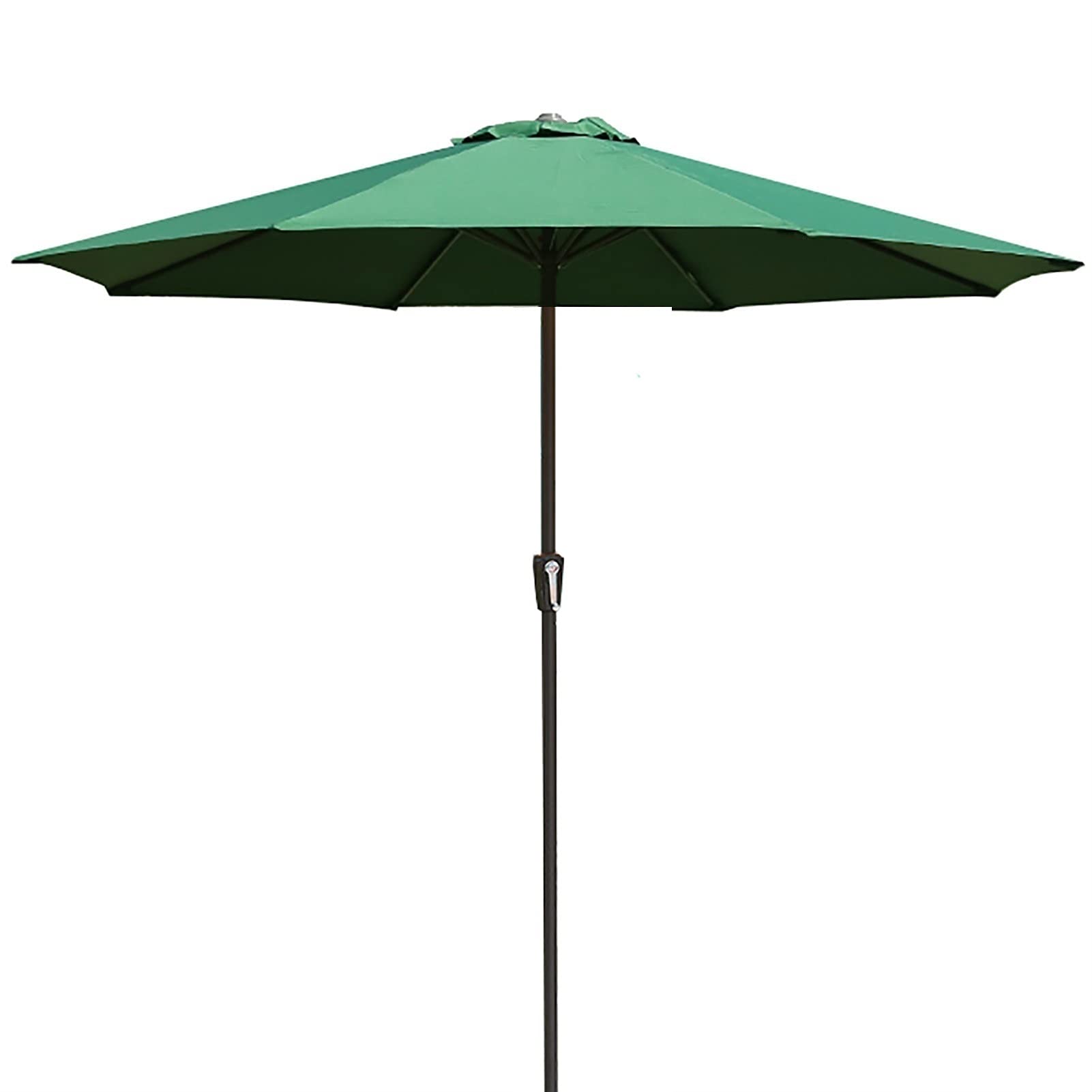 Ombrellone parasole 2,7 m Ombrellone da tavolo esterno con manovella, baldacchino parasole per patio/piscina/giardino, resistente alle intemperie e protetto dai raggi UV, 8 nervature di ferro (Color