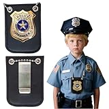 placa de policia nacional secreta Multipropósito: Esta insignia de policía con cadena es ideal como accesorio para disfraces,representaciones teatrales,fiestas de Halloween,bailes de disfraces,fiestas con temática policial,entre otros,añadiendo detalles realistas a cualquier ocasión.