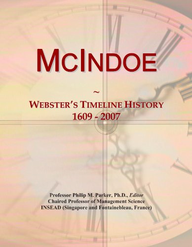 McIndoe: Webster's Timeline History, 1609 - 2007
