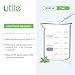 Utile 1 Pc Glass Beaker, Vol.5000ml Beakers, Glass Beaker with Double Scale Printed Graduation, 4000.5000.1-X