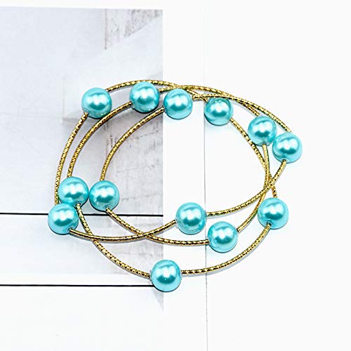 Bracciale in Pietra, Bracciale in Perline di Pietra Naturale Bracciale Multi-Turn Elastico Bracciale Fatto a Mano Bracciale Femmina Blu Braccialetti Multistrato Braccialetti Personalizzati Accessori