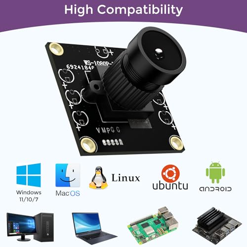 innomaker 1080P USB2.0 UVC-Kamera, 130° Weitwinkelkamera, Plug & Play für PC, Raspberry Pi, Jetson Nano und SBCs. Unterstützt Windows, Linux, Android und Mac OS.