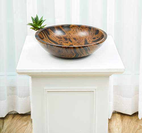 Leewadee Decorative Mango Wood Tray – Exotic Bowl Made Of Natural Mango Wood, Sophisticated Bowl For Fruit Or Decoration, Handmade, 10 X 3 Inches, Brown #TOP1