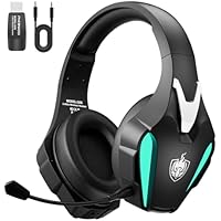 PHOINIKAS Auriculares Gaming Inalámbricos, Cascos Gaming para