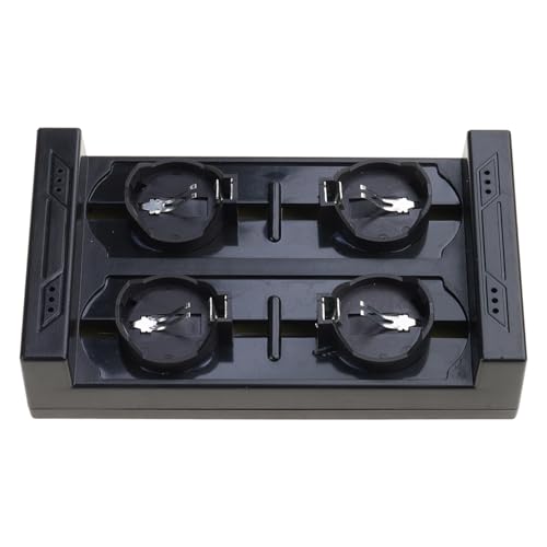 ZnttUu Pile a bottone adattatore di ricarica per batteria ricaricabile ML2032 ML2025 con 4 slot LED indicatori per batterie a bottone efficienti, adattatore di ricarica