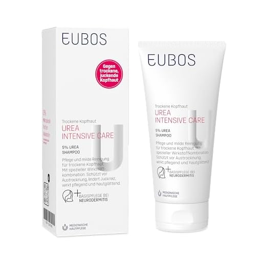 EUBOS UREA INTENSIVE CARE, 5% UREA Shampoo, Pflege und milde Reinigung für trockene Kopfhaut, Hautverträglichkeit dermatologisch bestätigt, 200ml
