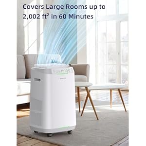 Nuwave OxyPure ZERO Air Purifiers with 20 Yr Washable and Reusable Bio Guard Tech Air Filter Large Room Up to 2002 Ft Air Quality Monitor 01 Microns 100 Capture Allergies Smoke Dust Pollen