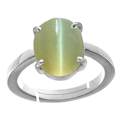 Bague œil de chat non chauffée bague ajustable argent 9.25 Ratti