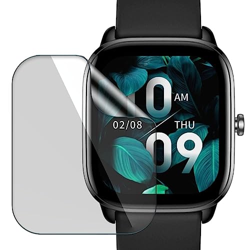 Image of FCS Edge to Edge Watch Screen Protector for Amazfit Gts 4 Mini | TPU Membrane Flexible Ultra-Thin 0.125mm Thickness Screen Guard (Pack of 3)