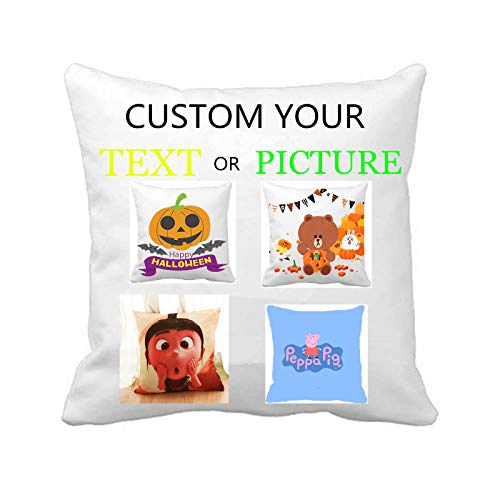 lttcbro Personalized Pillow Slipcovers Custom Pillow Cases Add Your Picture/Text Gifts 18x18 lttcbro Personalized Pillow Slipcovers Custom Pillow Cases Add Your Picture/Text Gifts 18"x18"