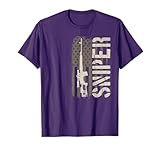 Sniper - USA American Flag, Military Sharpshooter T-Shirt