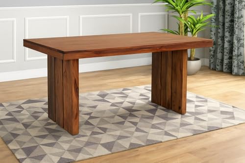 Image of Sheesham Wood Dining Table (69 * 34 * 30 inch) | Multi-Purpose uses Home and Office Desk | Dining Room Furniture | Wooden 8-Seater Dining Table | (Natural Foster)