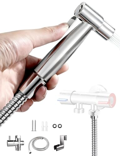 Bidet Einsatz für Toilette, Hochdruck Handbrause Set für Intimhygiene mit Einfacher Installation po dusche Toilette popo dusche arschdusche bidet wc waschbeckenbrause mit schlauch wc bidet