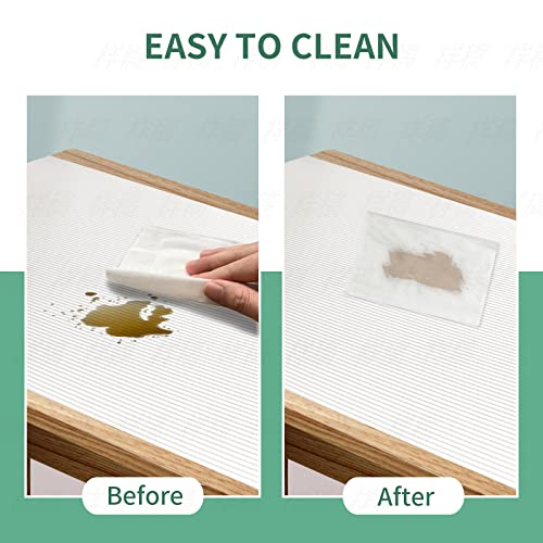 Origuuds Drawer Liners, Non-Adhesive Shelf Liner, Waterproof Anti-Slip BPA Free Kitchen Cupboard Cabinet Liner Refridge Fridge Mats Sink Protector Strong Durable for Home Office (White/30cm x 150cm) - Image 2