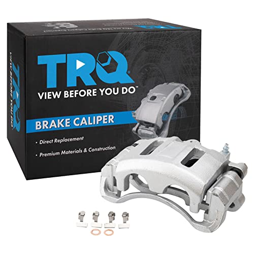 Image of TRQ Front Left Brake Caliper w /Bracket Drivers Side