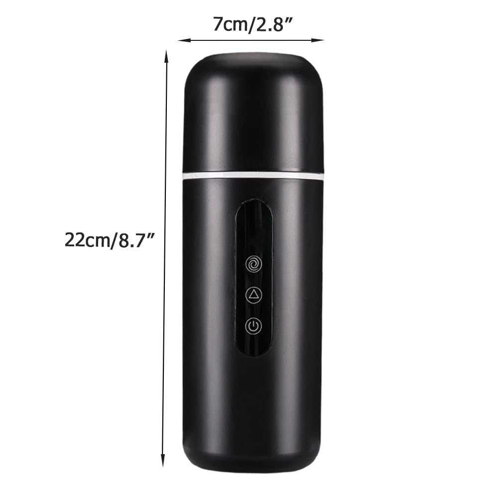 Bouilloire Électrique Portable 3 en 1, 420ML Mini Bouilloire à Thé Chaudière à Eau Chaude à Température Réglable avec Agitation à Induction Magnétique pour Thé Lait Café