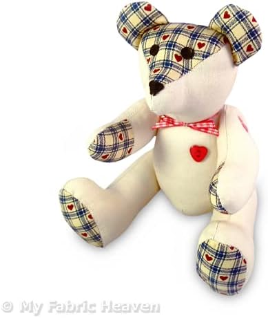 My Fabric Heaven Two Discounted Teddy Keepsake Bear Sewing Patterns. Patchwork Memory Bear & Little Bear Stuffed Soft Toys & Easy Photo-Tutorial Booklet. Free Post