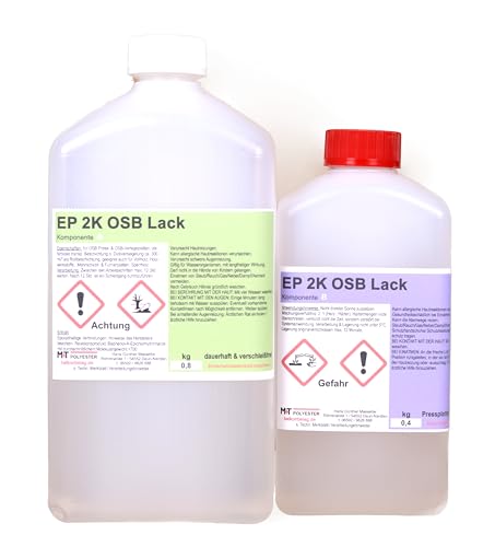 1,2 kg -2K der Ultimative OSB-Platten Klarlack, Fußboden Holzlack Holzbeschichtung Spanplatten