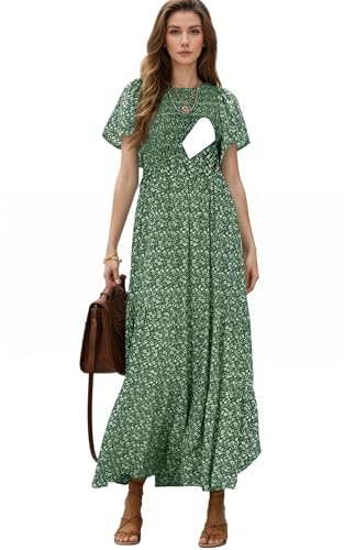 CzzzyL Women Floral Print Nursing Dresses for Breastfeeding Round Neck