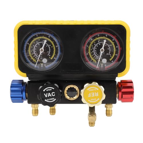 Juego de Manómetros para Aire Acondicionado Profesional, Kit de Herramientas para Medición de Presión en Sistemas HVAC con Refrigerantes R410a, R22 y R134a miniatura 3