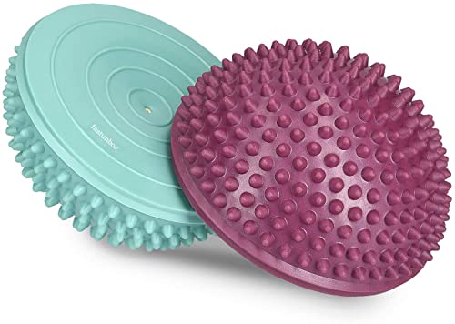 Hedgehog Balance Pods Pilates Ball Exercise Ball Yoga Ball Stability Balance Trainer Dots Plus Balance Pad, Core Body Balancing, Inflatable Stepping Foot Massage Ball (Balance Ball, Pack of 2) (B0B46K4D2R) Amazon Price History, Amazon Price Tracker