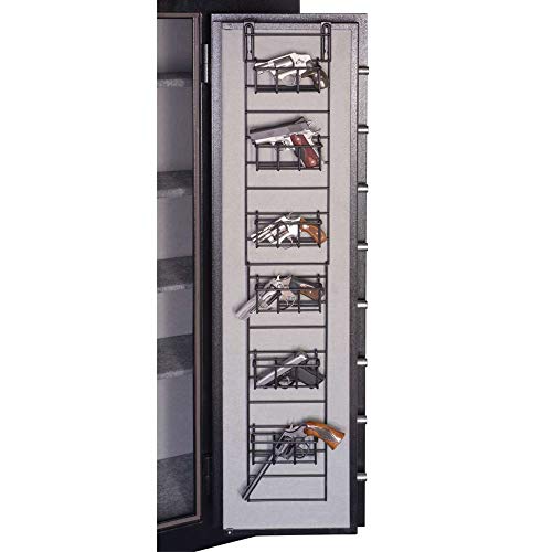 SnapSafe Gun Safe Door Organizer – Safe and Vault Door Organizer, Maximize Space in Your Safe – 48 Inches Height, Includes 6 Handgun Baskets – Black, Item No, 75800