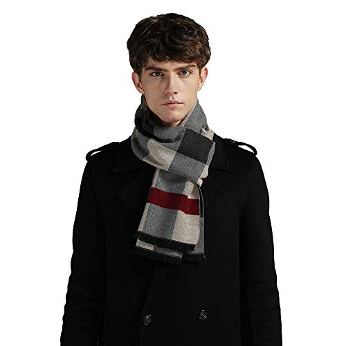 Eagool Thick Cashmere Scarf For Men Gift Idea Extremely Warm Super Soft Wool Scarf For Winter Autumn And Spring
