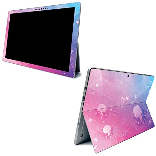 Image of MightySkins Carbon Fiber Skin for Microsoft Surface Pro 7 - Pink Diamond | Textured Carbon Fiber Finish | Easy to Apply, Remove, and Change Styles | Made in The USA