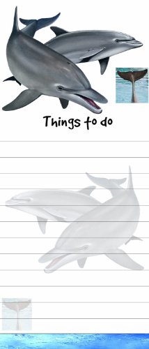 Image of inchDolphin Magnetic List Pads inch Uniquely Shaped Sticky Notepad Measures 8.5 by 3.5 Inches