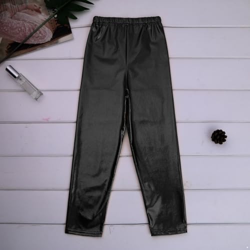 ACSUSS Kids Girls Shiny Metallic Leggings Pants Gymnastics Dance Performance Trousers Yoga Tights4