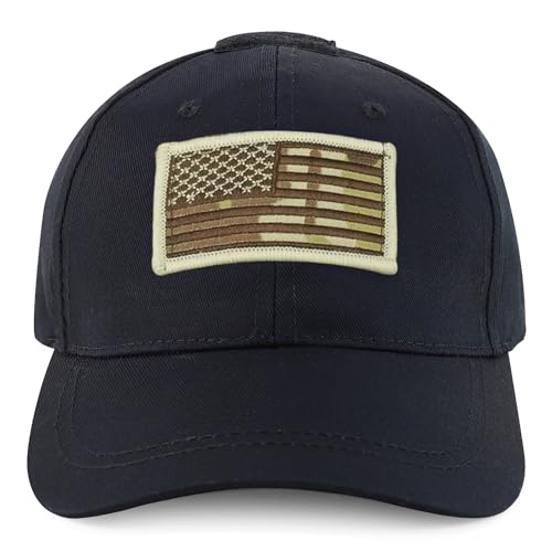 Trendy Apparel Shop Youth Military Camo Combat American Flag Patch On Tactical Cap