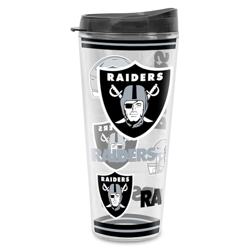 Image of Rico Industries NFL Football Las Vegas Raiders Double Wall 20oz Tritan Tumbler