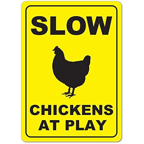 Jackgold Honey Wall Warning Sign Slow Chickens At Play Farmers Market Country Home Decor Signs 8x12inch Aluminum Plate Cover