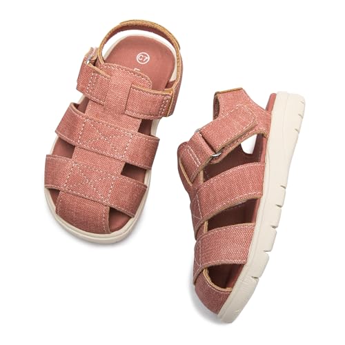 Image of Luffymomo Toddler Kids Closed Toe Fisherman Sandals | Boys Girls Lightweight Shoes,Adjustable Beach Summer Sandal