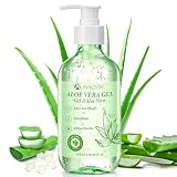 Aloe Vera Gel 300ml - 100 Prozent Natürliche Aloe Vera Feuchtigkeitscreme für Gesicht, Körper und Haare, Beruhigende Pflegende Naturkosmetik für Trockene Strapazierte Haut, After Sun Sonnenbrand