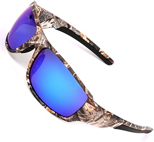 MOTELAN Polarized Camouflage Sunglasses for Men's Fishing Hunting Boating Sun Glasses Blue