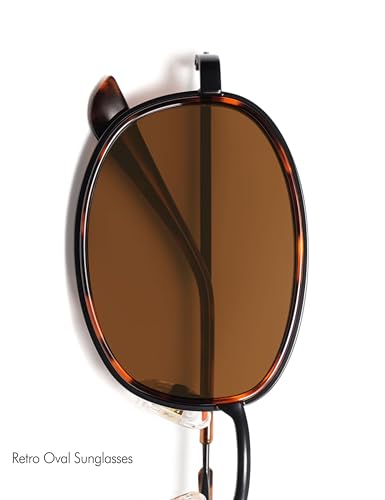 Retro Oval Sunglasses for Women Men Trendy Large Round Y2k Sunnies AP3681