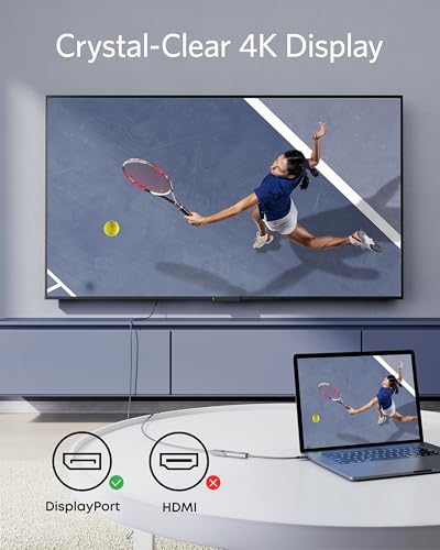 Anker USB-C to DisplayPort Adapter, Mirror or Extend up to 4K@60Hz Adapter - image 2