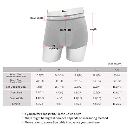 FITEXTREME Mens 5 Pack Cool Sporty Performance Stretch Short Boxer Briefs M