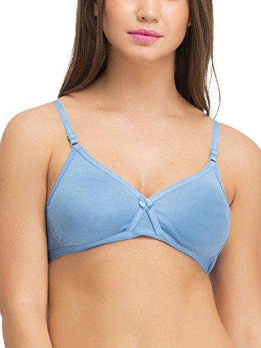Image of Clovia Women's Cotton Full Cup Full-Coverage Bra (Br0242P03-34C Blue 34 C)